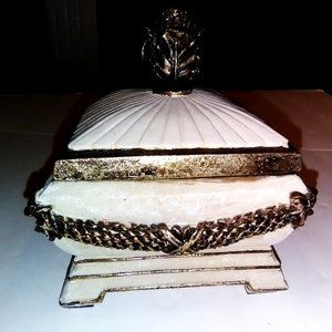 Trinket Box  with Gold and Bronze accents